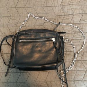 Allsaints black leather crossbody